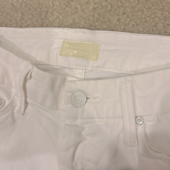 MOTHER The Looker Crop Stayin Alive White Jean - Picture 3 of 6